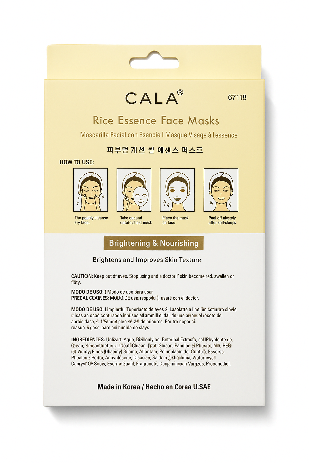 Snail Essensce Face Masks. Mascarilla facial con esencia.